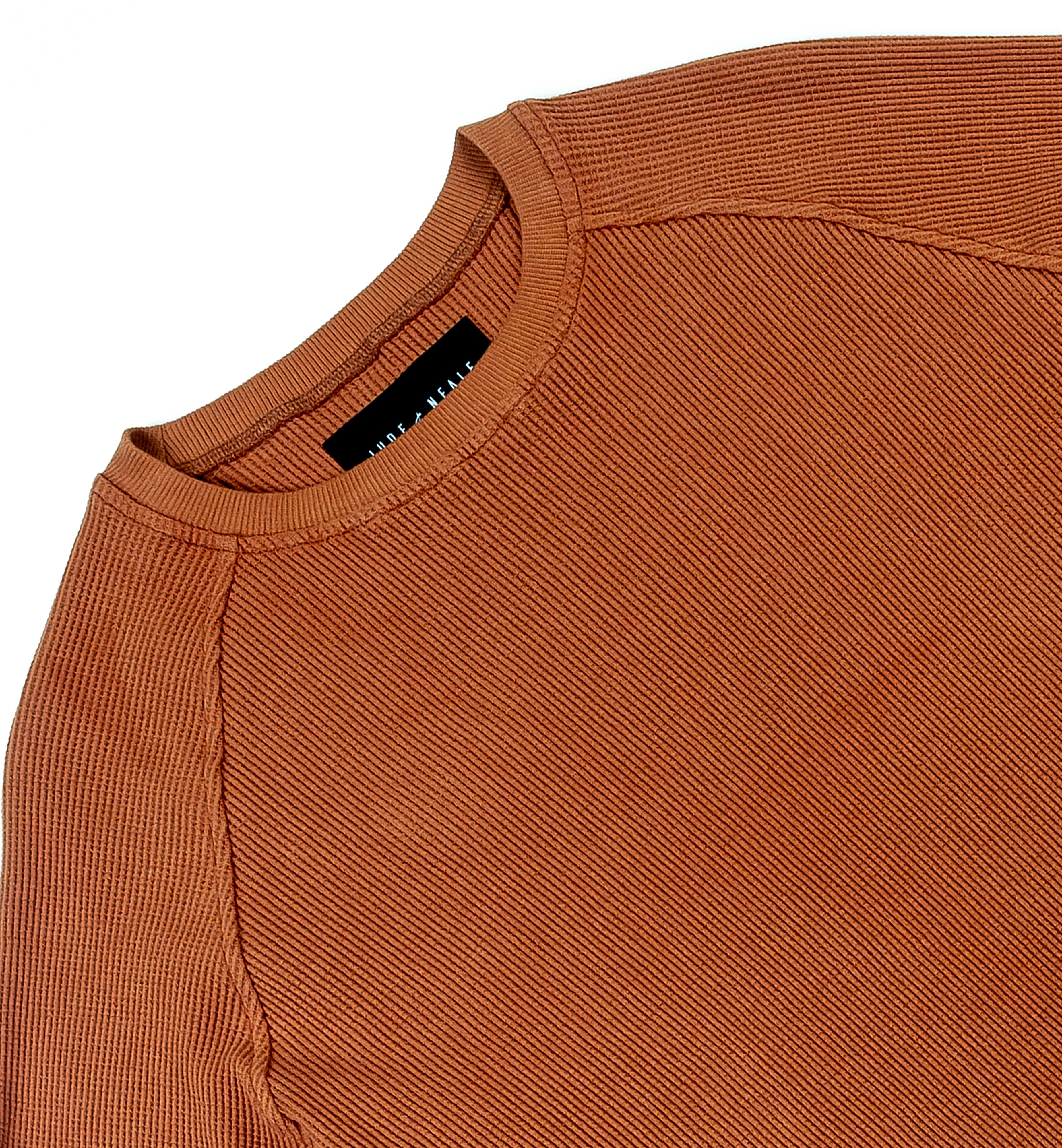 Rogan Long Sleeve Waffle Shirt Rust