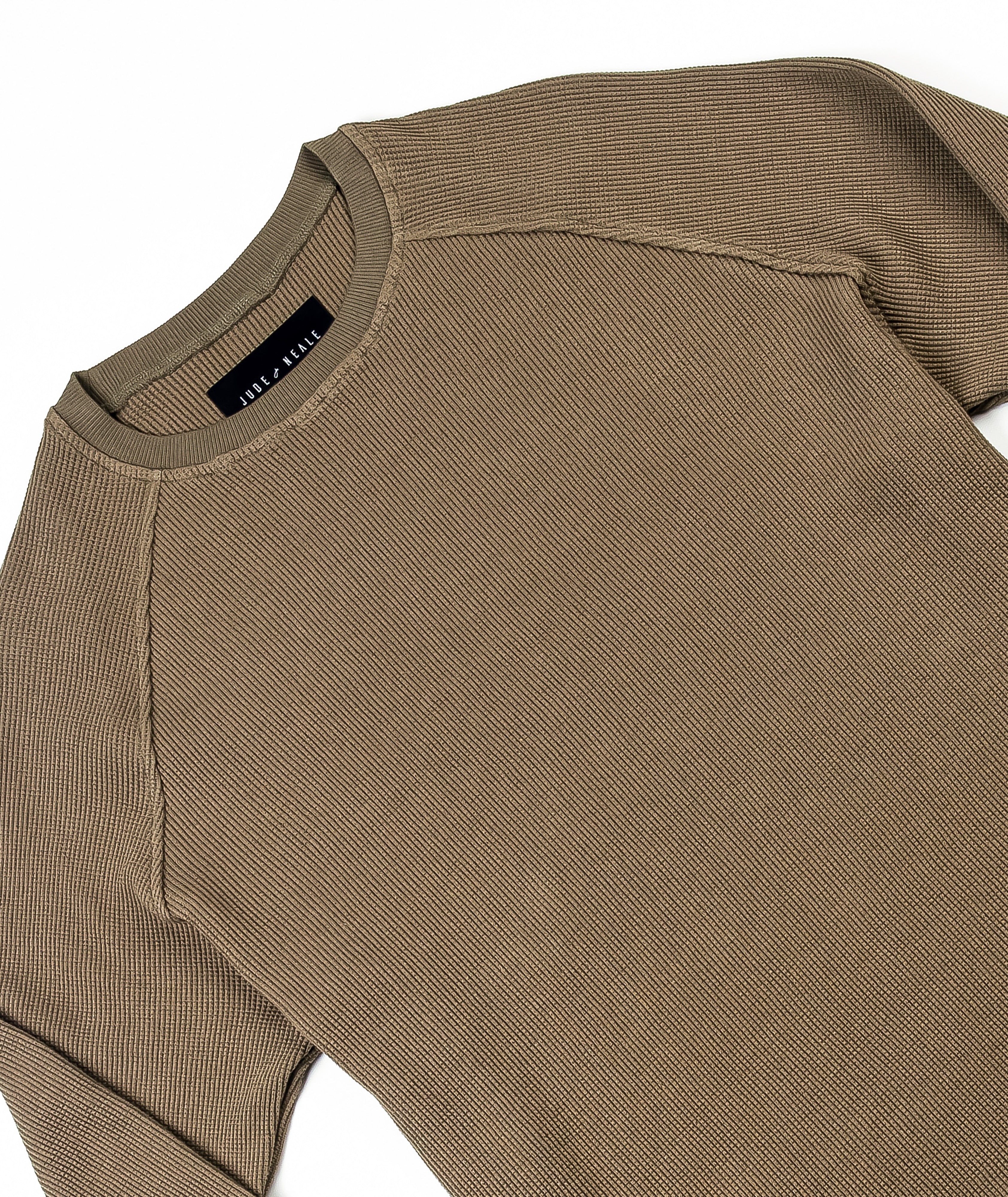Rogan Long Sleeve Waffle Shirt Army