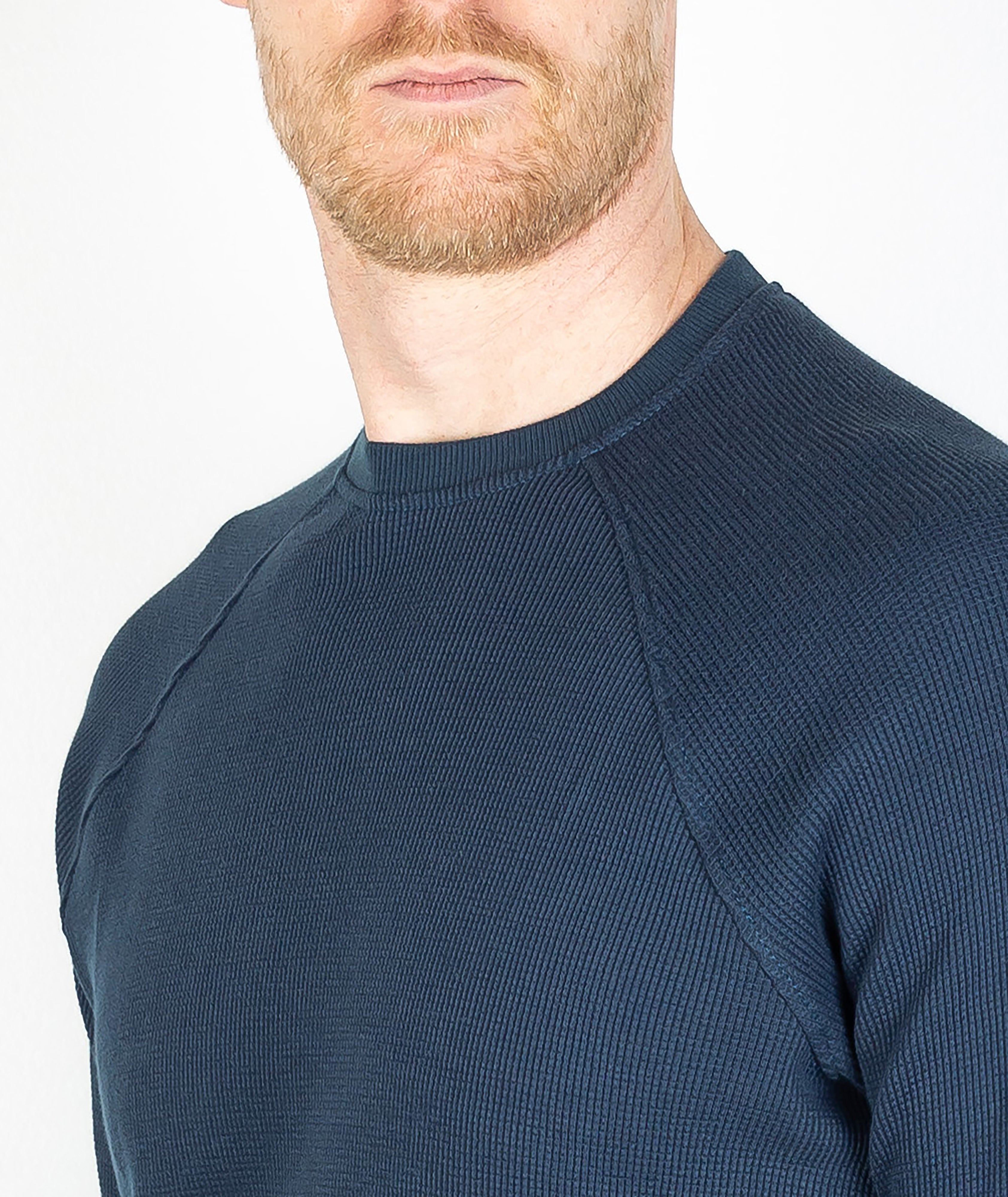 Rogan Long Sleeve Waffle Shirt Marine