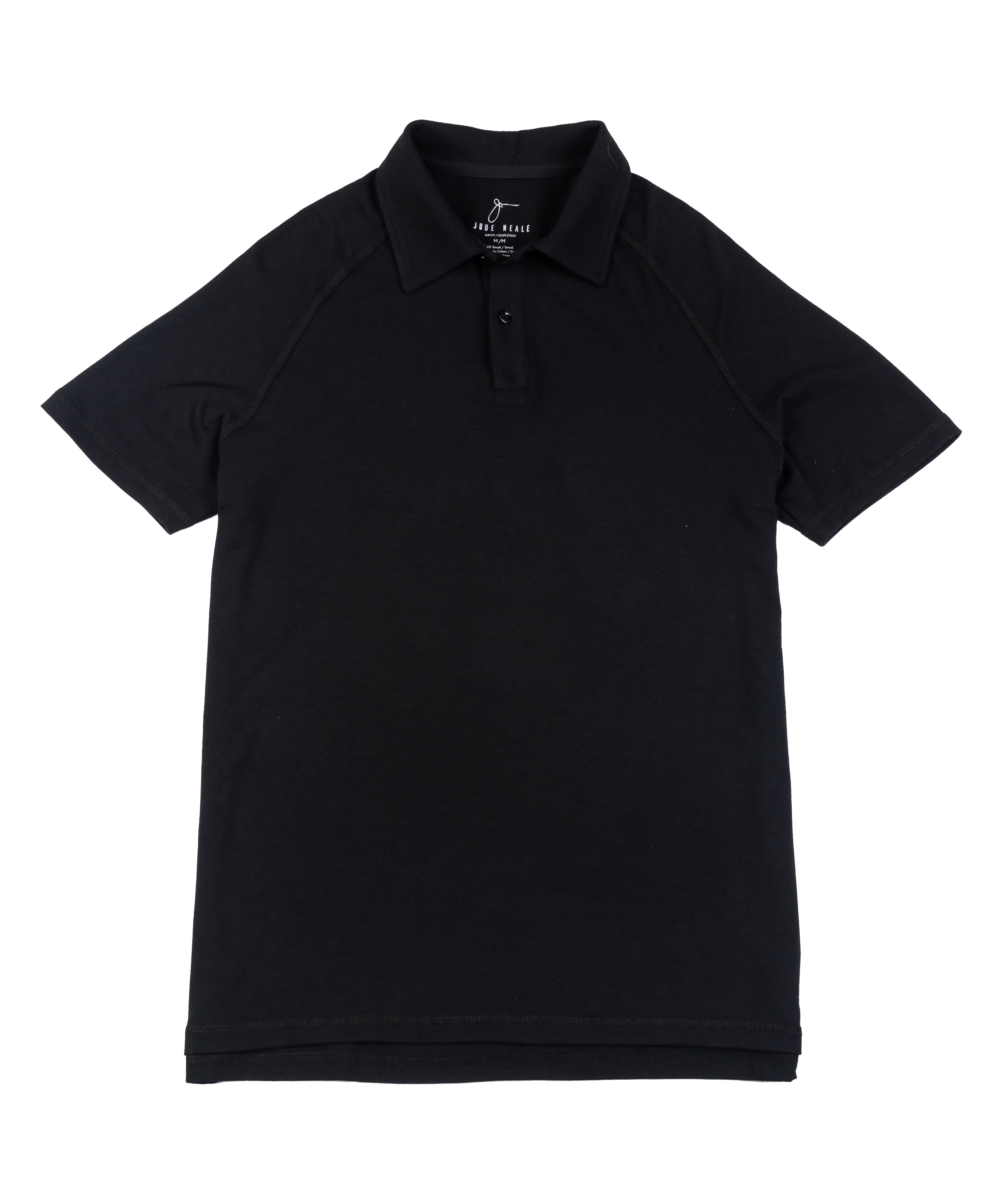 lack Jesse Slim Fit Polo in a flat lay, featuring a modern cut and clean silhouette.