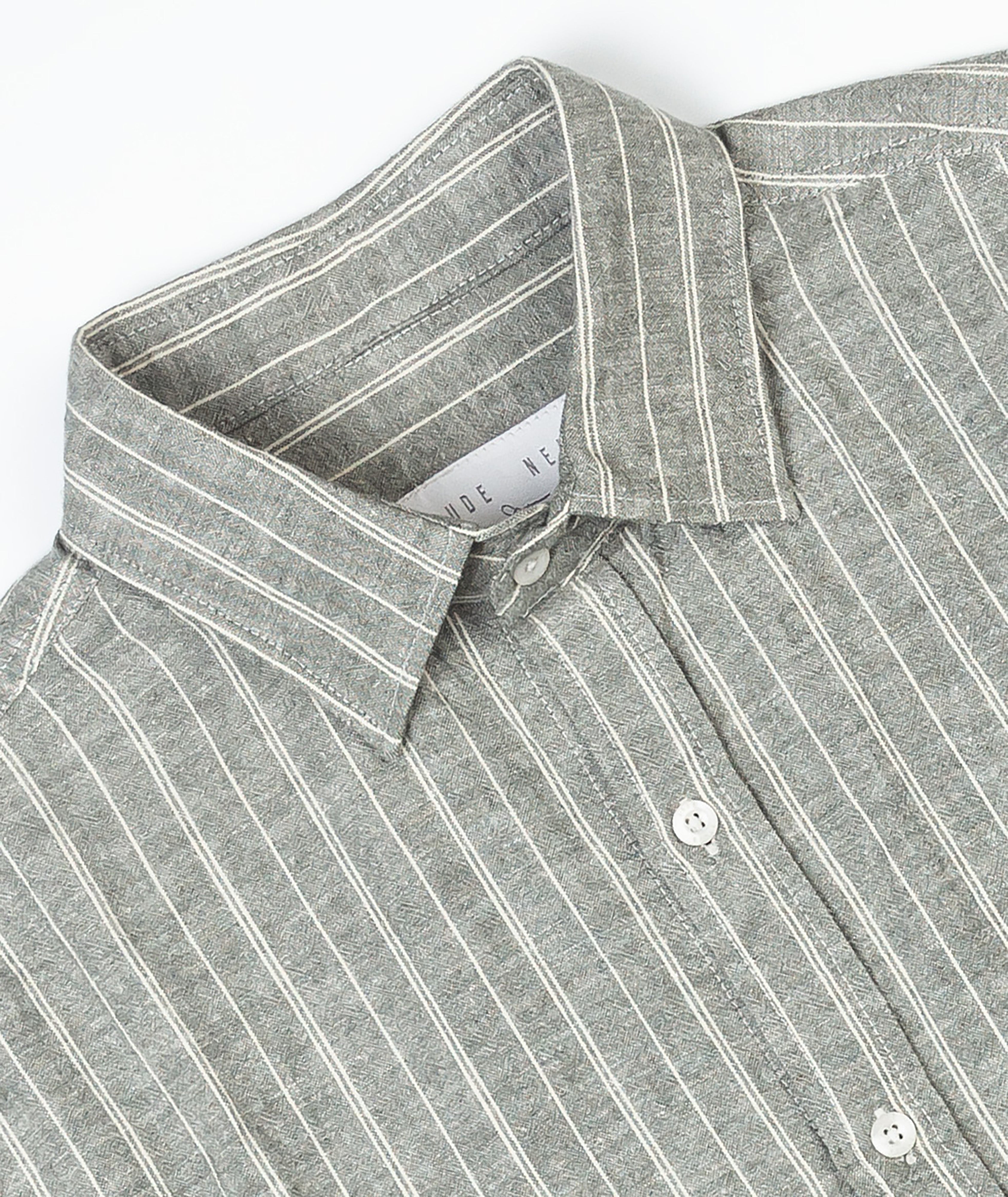 Rene Stripe Short Sleeve Forest