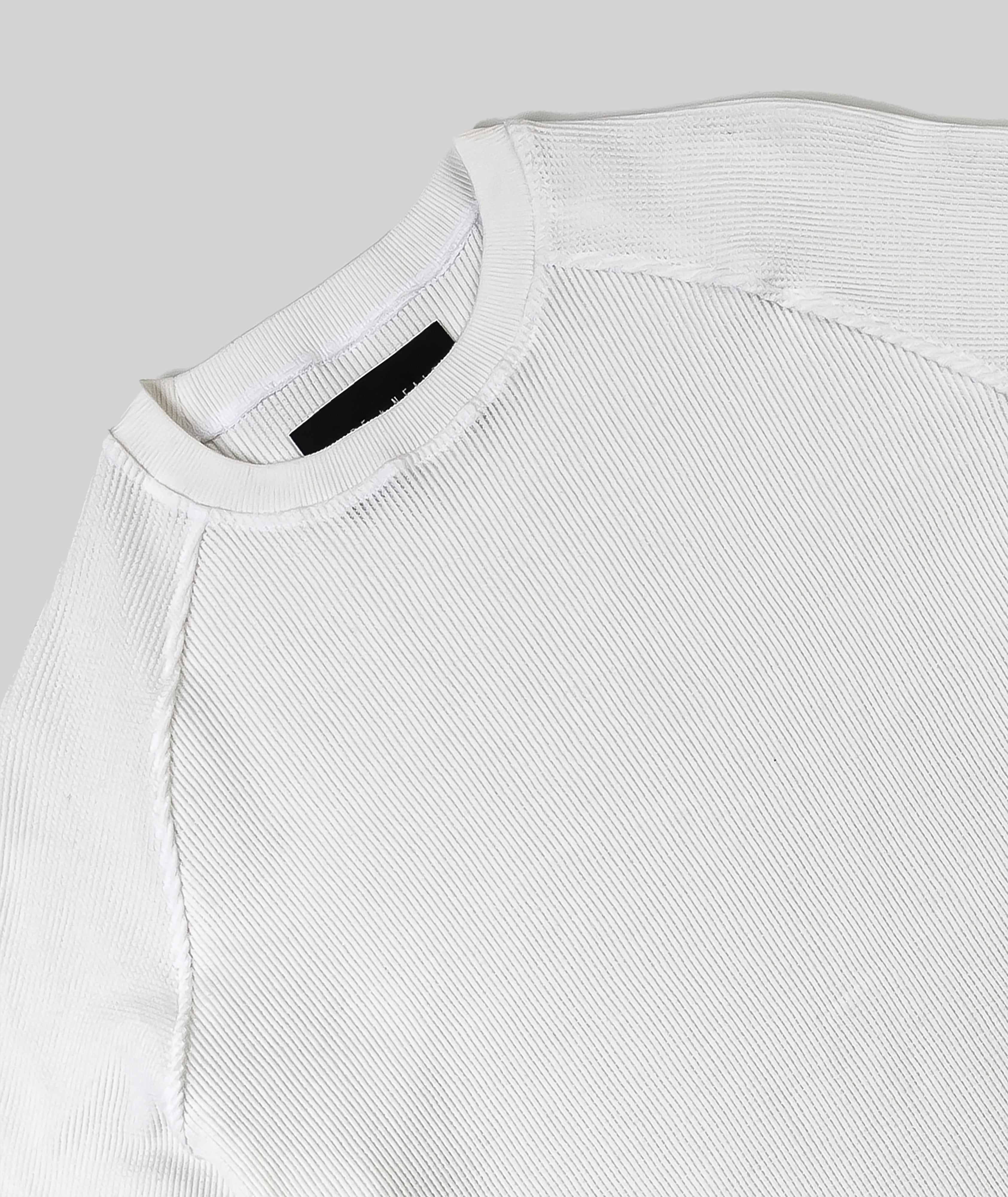 Rogan Long Sleeve Waffle Shirt White