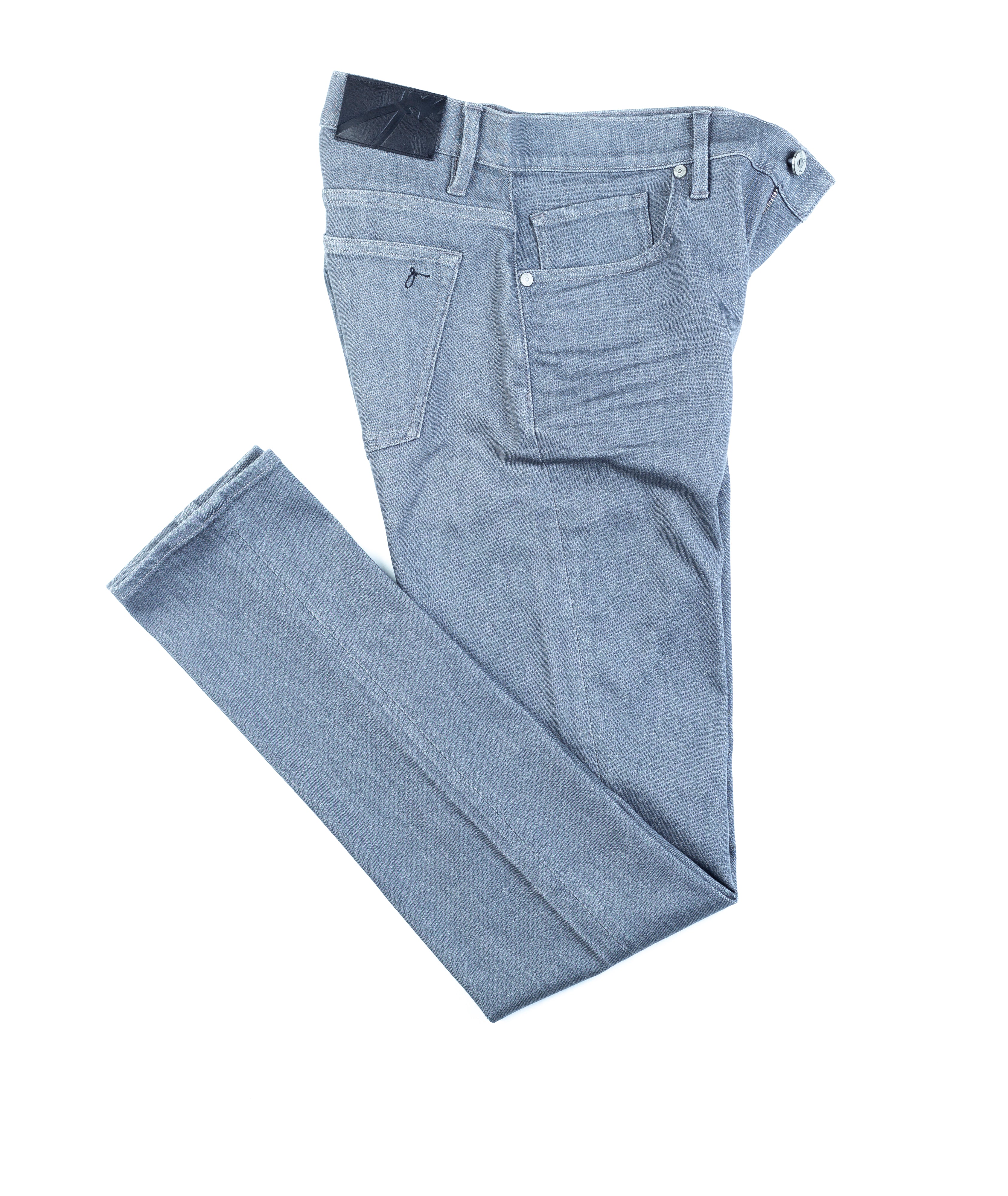 Blade Slate Slim Tapered Fit Jeans folded showing premium grey denim fabric