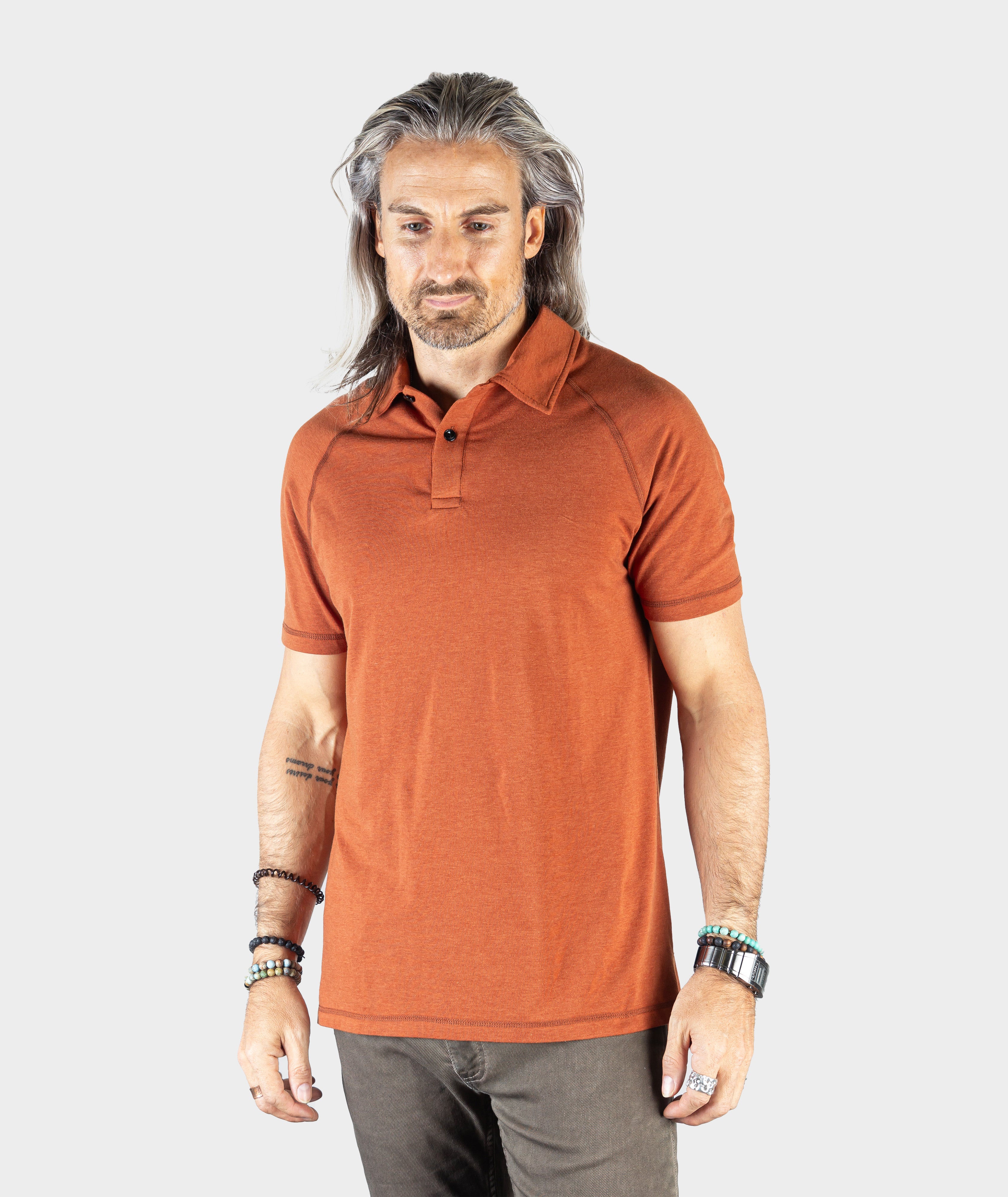 Jesse Slim Fit Polo Rust