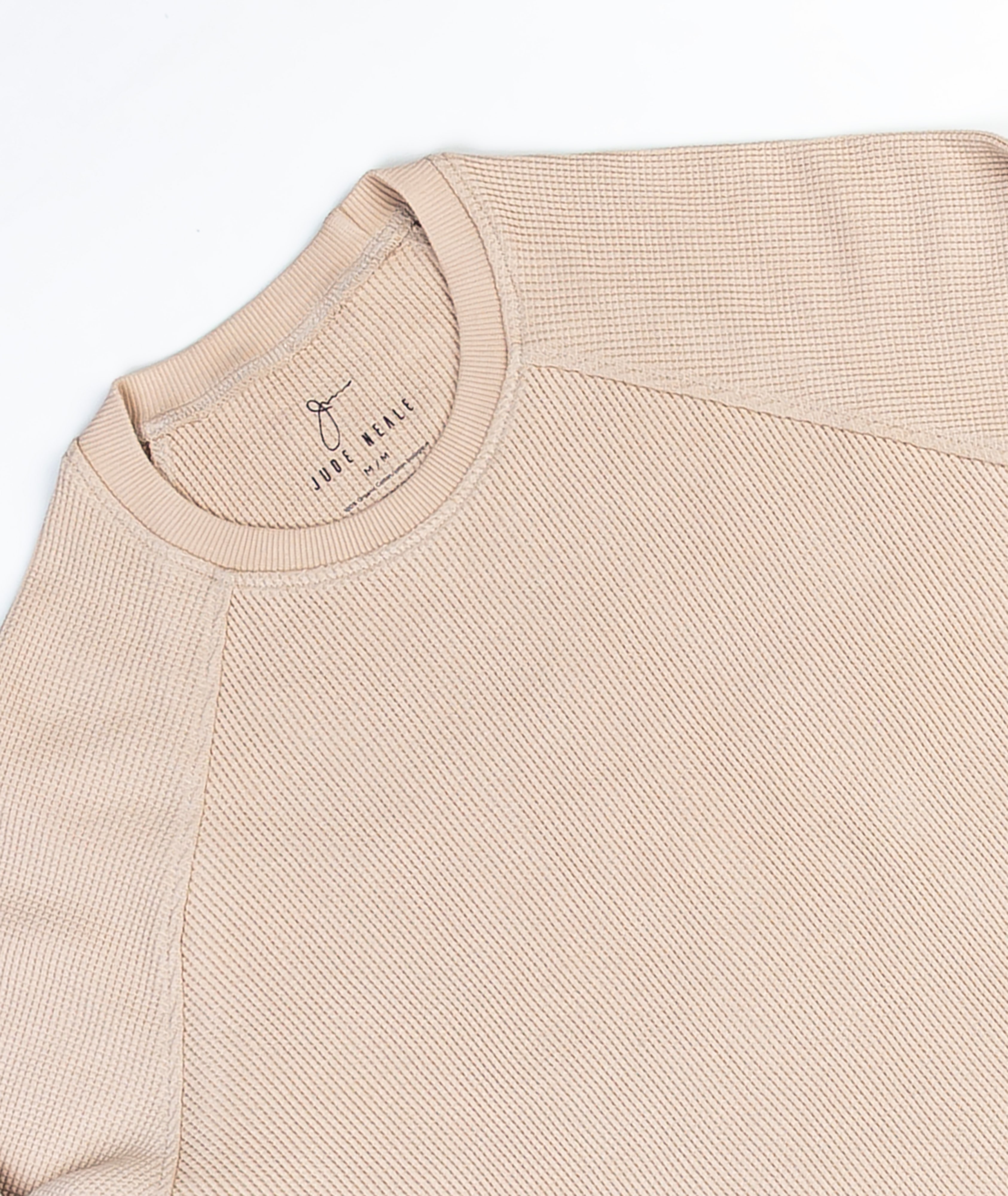 Rogan Long Sleeve Waffle Shirt Biscotti