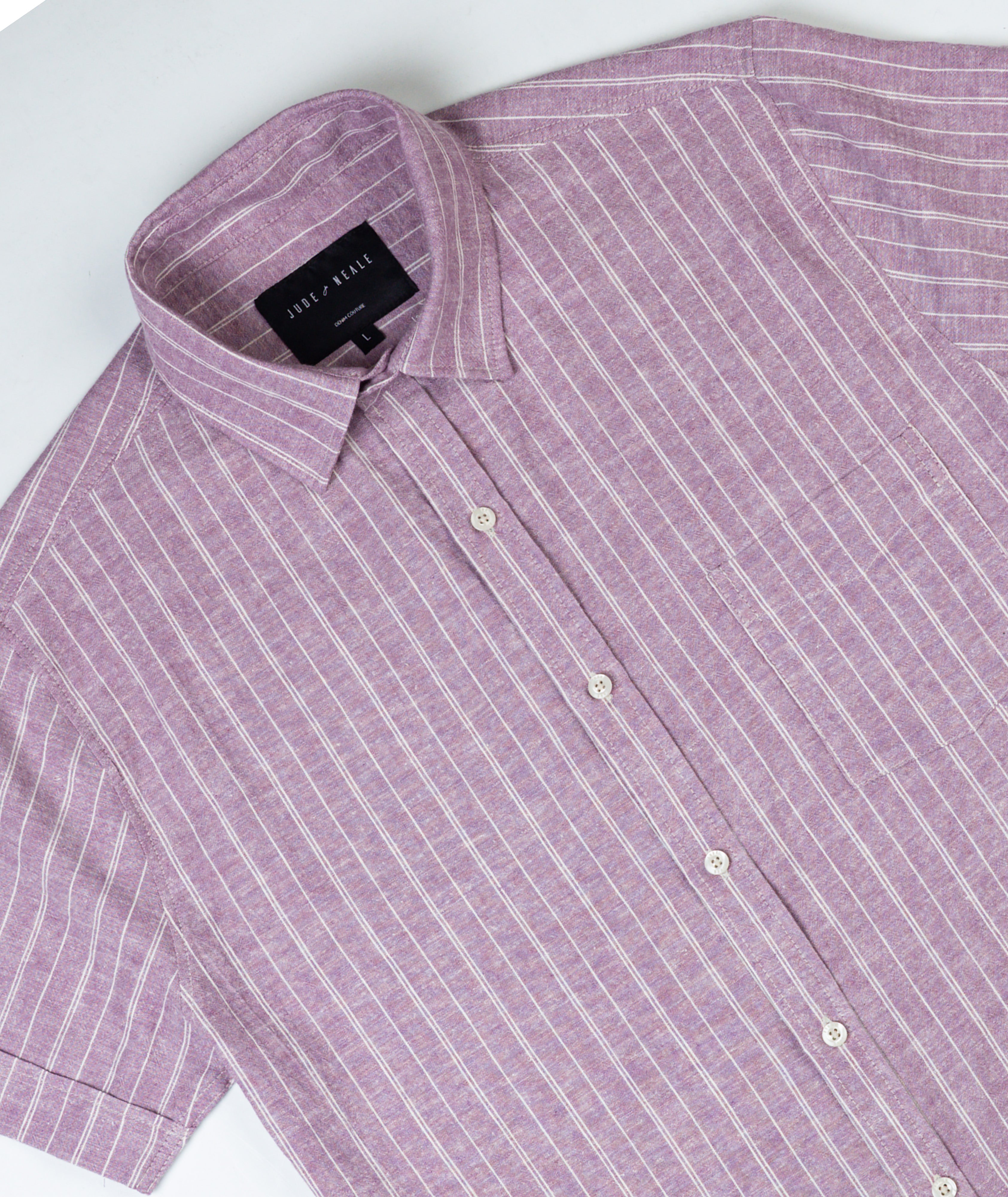 Rene Stripe Short Sleeve Berry