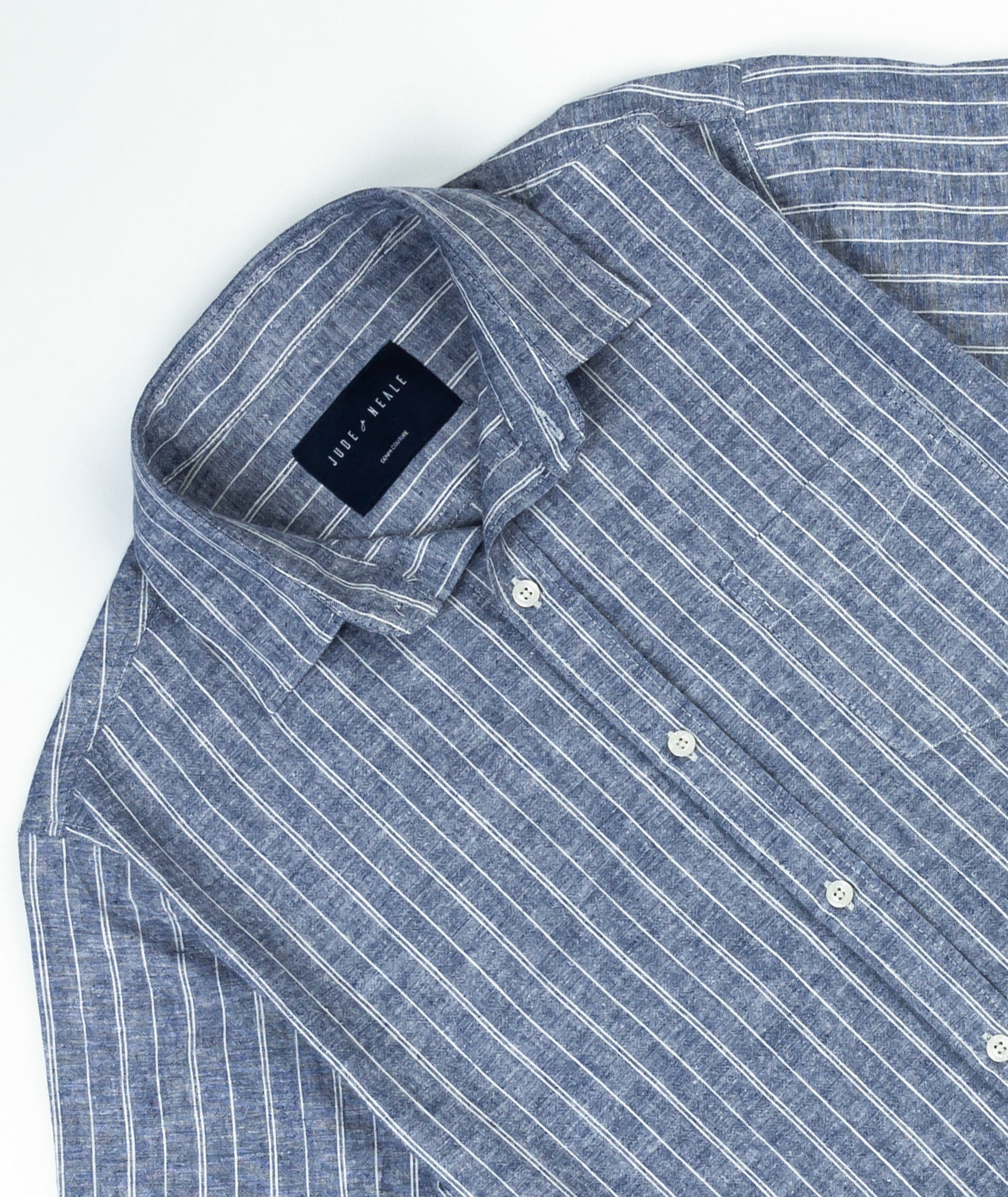 Rene Stripe Short Sleeve Indigo