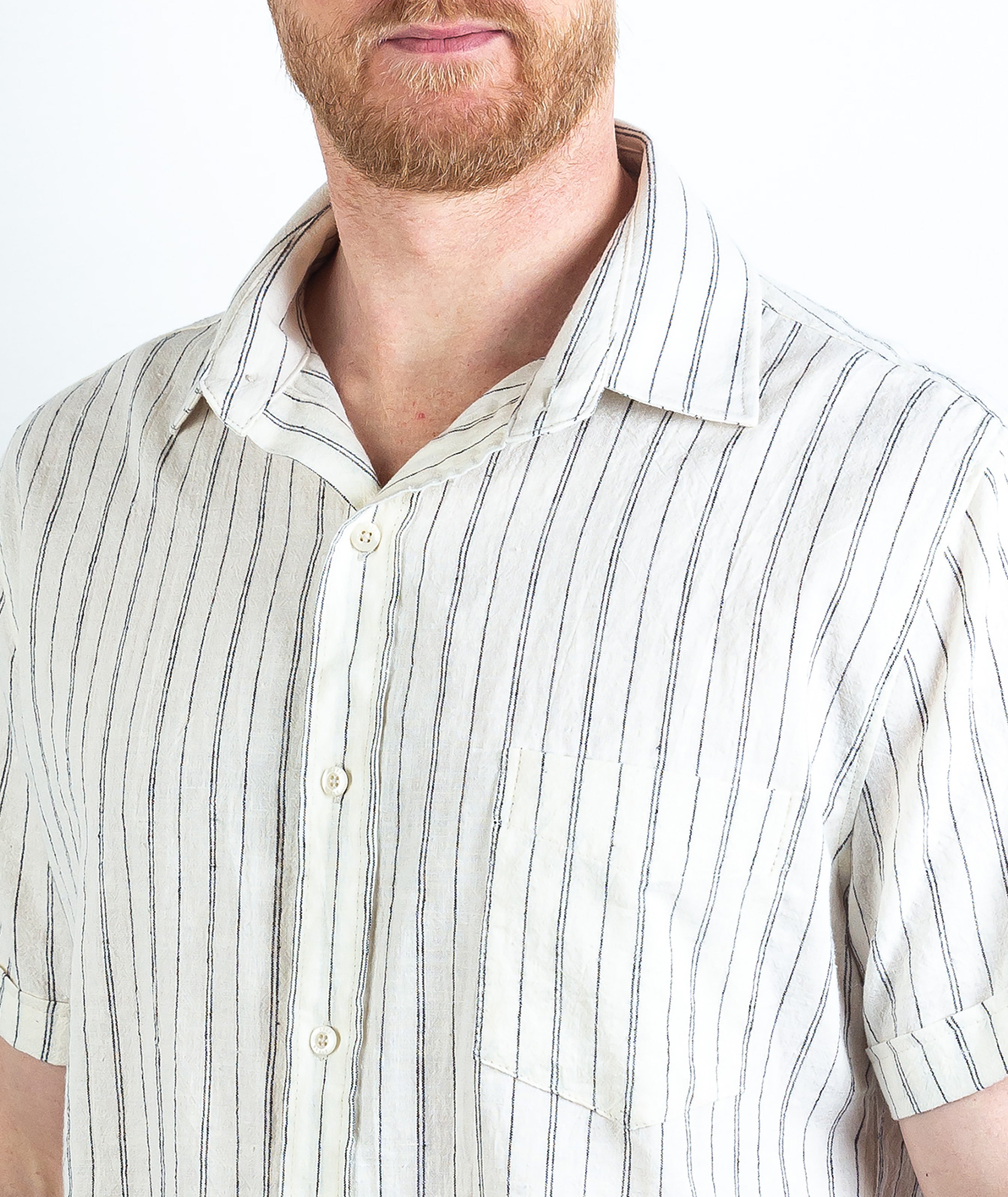 Rene Stripe Short Sleeve Natural